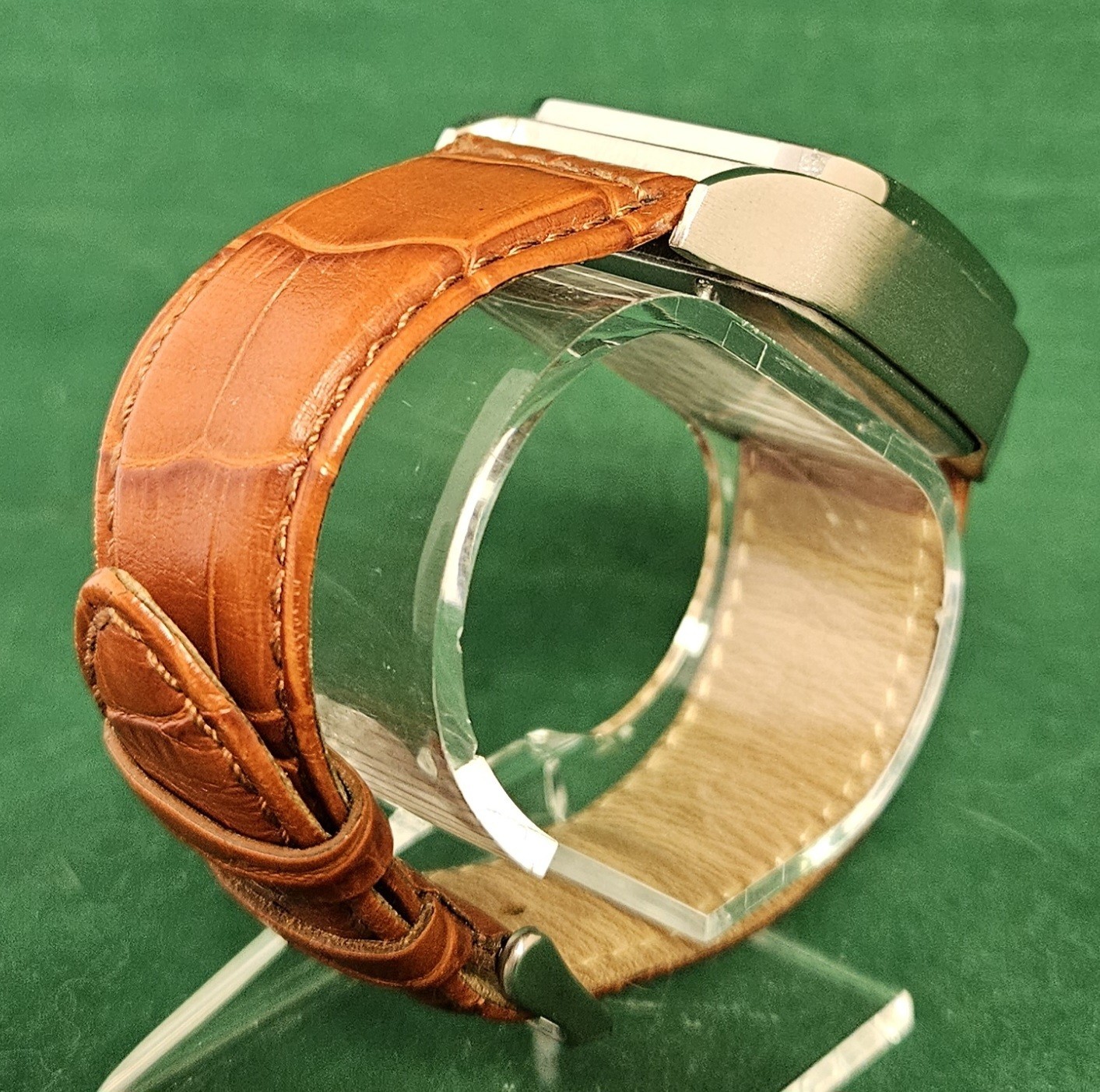 Jaragar Square Silver Automatic Skeleton Watch Mo… - image 5