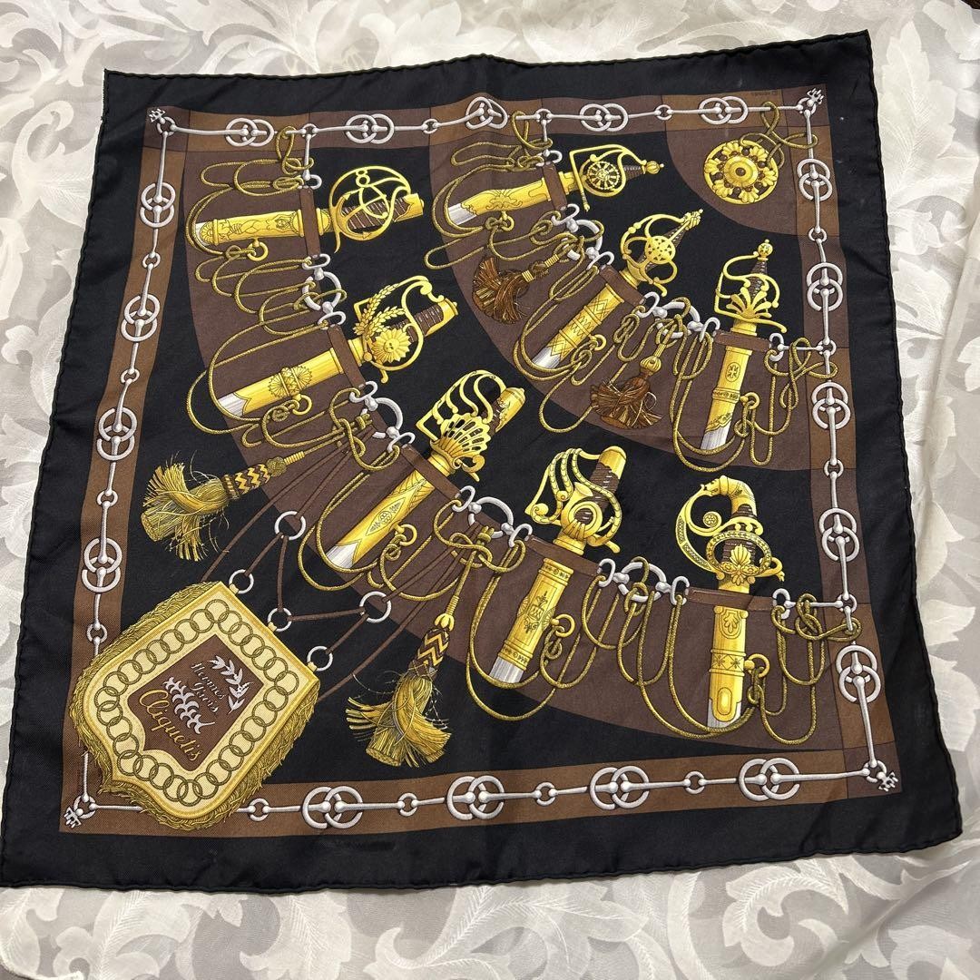 Hermes Mini Carre 42 Silk Scarf Preowned Excellent Condition No Box  