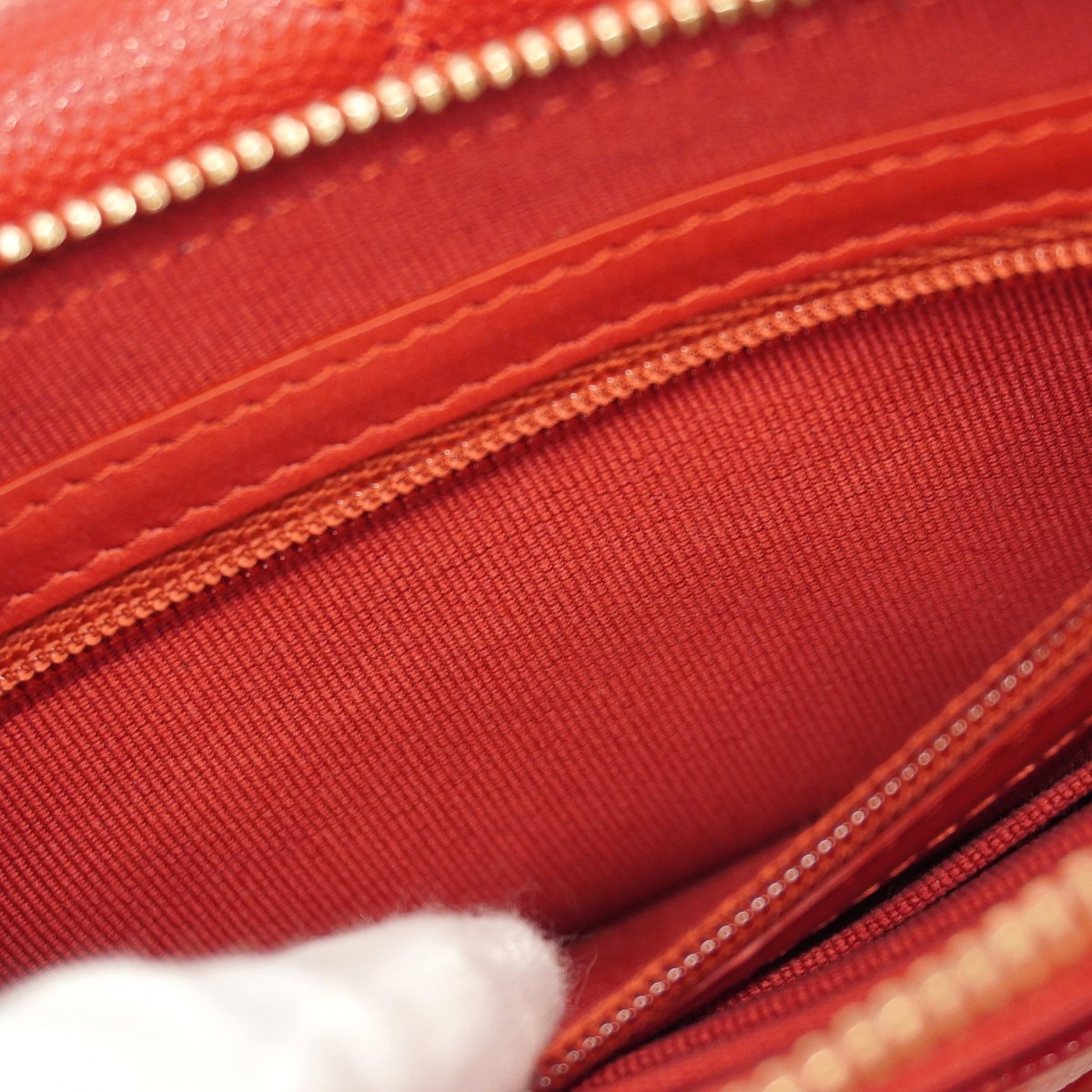 Auth [6ba0997] CHANEL Shoulder Bag Matrasse ChainShoulder Caviarskin Red Cha... thumbnail 7