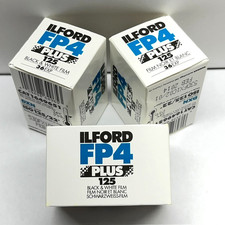 3 Rolls Ilford FP4 Plus 125 Black  White 35mm Film 36 Exposure Expired Feb 2014
