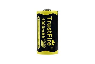 2 x TrustFire CR123A (17335) Li-Ionen Akku 1000mAh 3V wiederaufladbar 