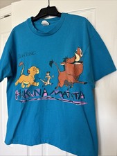 Vintage Disney Lion King Hakuna Matata 90s Shirt Single Stitch Rare Large