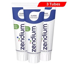 3 x Zendium Classic Sensitive Teeth Fluroide Toothpaste Mint Flavor 2.5 oz 75 ml 97.73 per litre