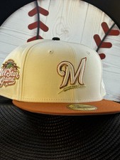 Milwaukee Brewers New Era 7 5/8 Rushmore 59Fifty 2002 ASG Chrome Rust DS