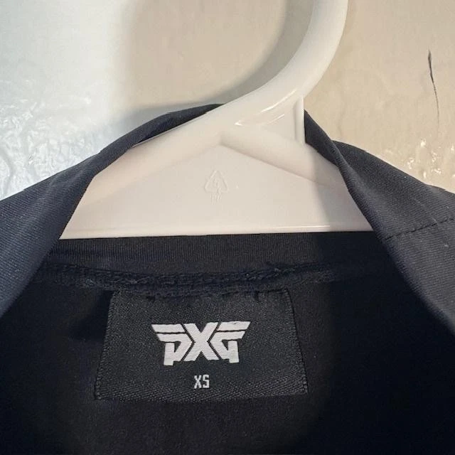 Camisa PXG Feminina XS Preta Manga Longa Decote Simulado Golfe Performance Elástica Ativa - Imagem 3 de 4