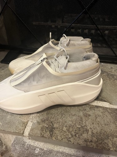 Adidas Crazy Lilfinity White Gray Zip Lace Up Men's Basketball Athletic Sneakers