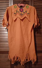 CLASSIC INDIAN POCAHONTAS ADULT WOMEN COSTUME- 1 SIZE TO SIZE 12 - MADE IN USA
