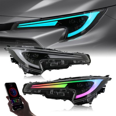 RGB LED Projector Headlights For Toyota Corolla 2020-2026 Head Lamps Assembly