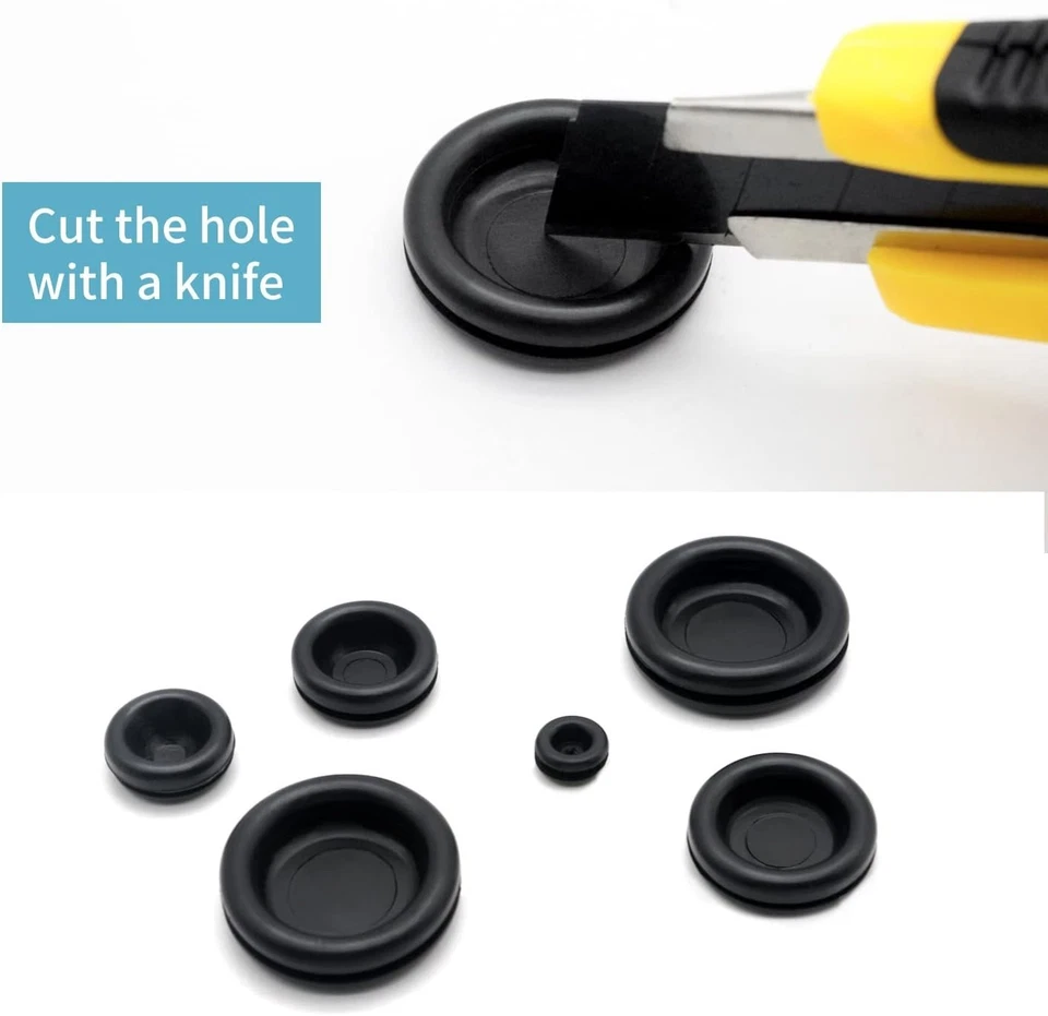 Комплект резиновых люверсов 188 штук — резиновые заглушки для круглых отверстий, проводки, электричества... - Изображение 4 из 4
