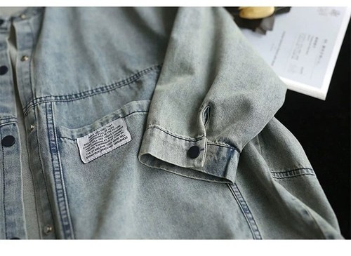 Womens Fashion Casual Coats Denim Jackets Loose Vintage Punk Big Size Outerwear - Picture 9 of 9