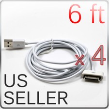 4 USB SYNC CHARGER CABLE IPHONE IPOD TOUCH CLASSIC IPAD