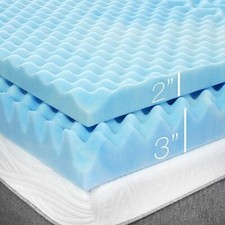 Sure2Sleep 5-Zone Gel Swirl Memory Foam Mattress Topper Made in USA 3-Inch...