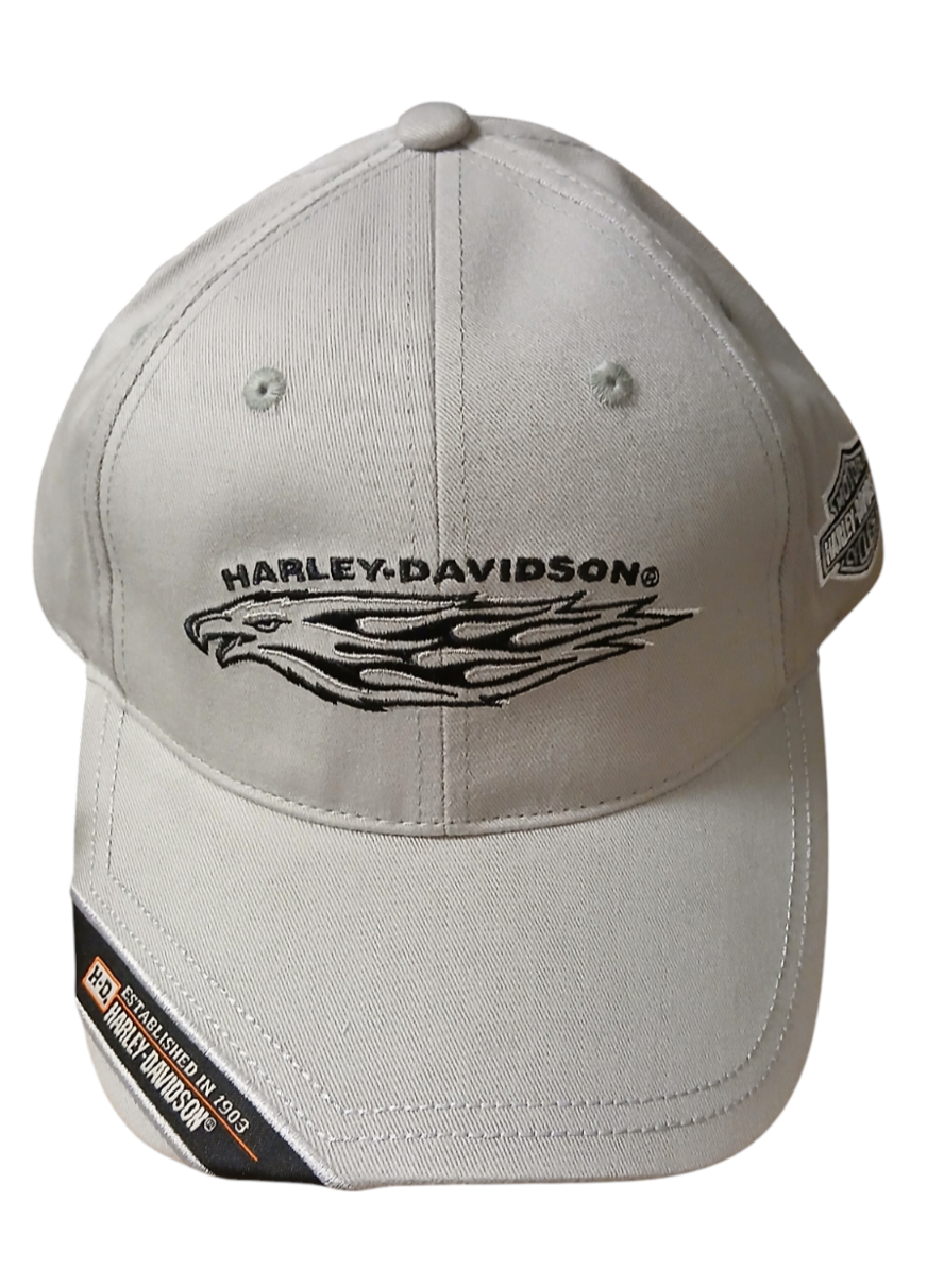 Harley Davidson Men's Gray Screaming Eagle Adjustable Hat/Cap Embroidered. New