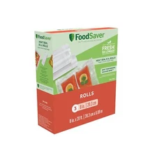 FoodSaver Vacuum Sealer Bags, Rolls for Custom Fit Airtight Food Storage and ...