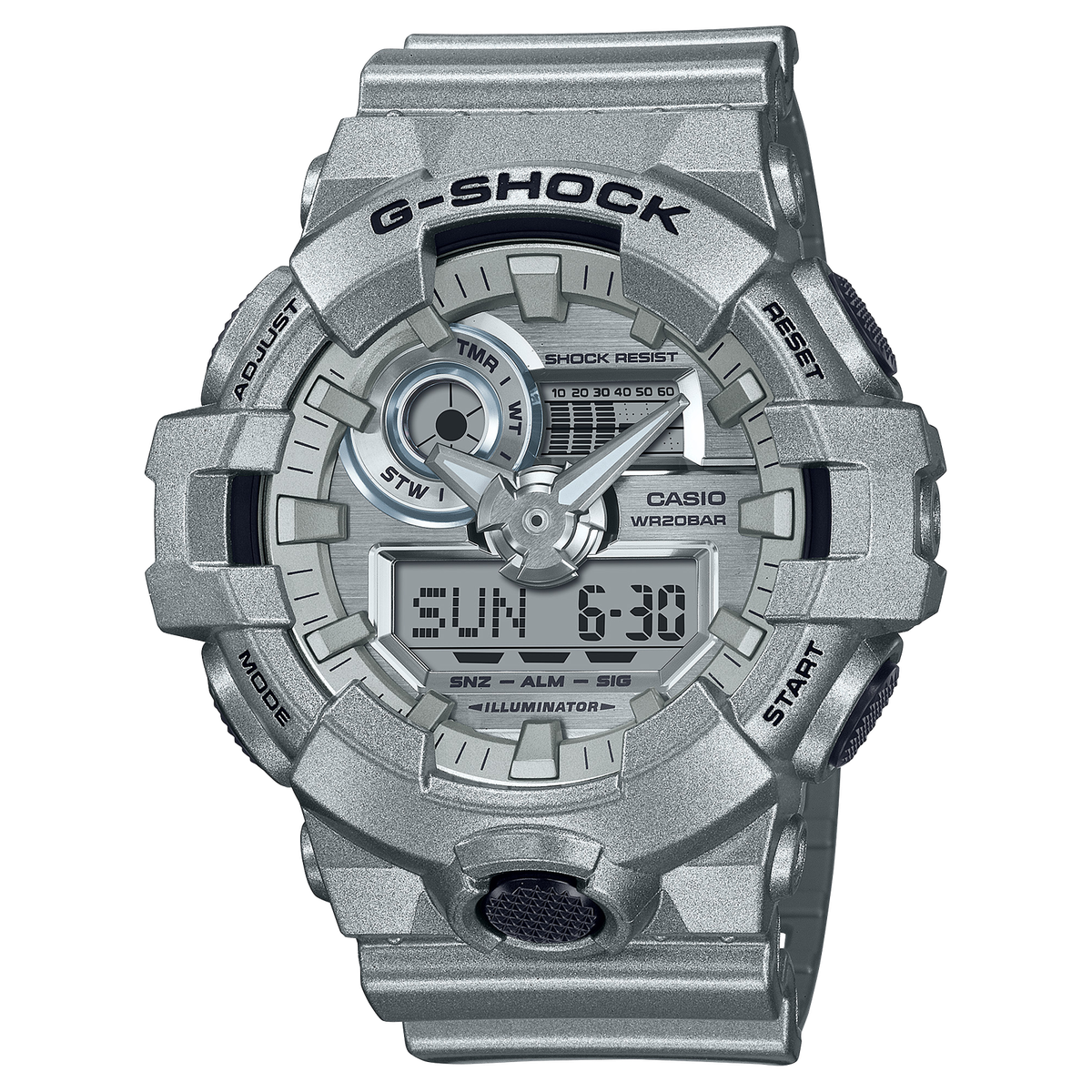 Casio G-Shock Retro Futuristic Metallic Silver Men's 57 x 53 mm Watch GA700FF-8A | eBay Casio G-Shock Retro Futuristic Metallic Silver Men's 57 x 53 mm Watch GA700FF-8A | eBay