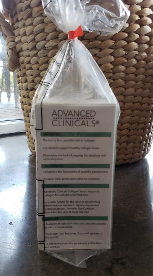 Set of 2 NIB Advanced Clinicals COLLAGEN Serum Instant Plumping  1.75 Fl Oz - Image 3 of 4