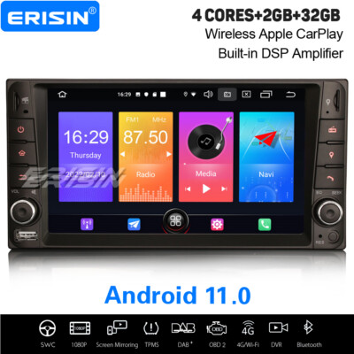 DAB+ Android 11 Autoradio GPS Navi Toyota Avanza Corolla RAV4 Yaris Hilux Prado