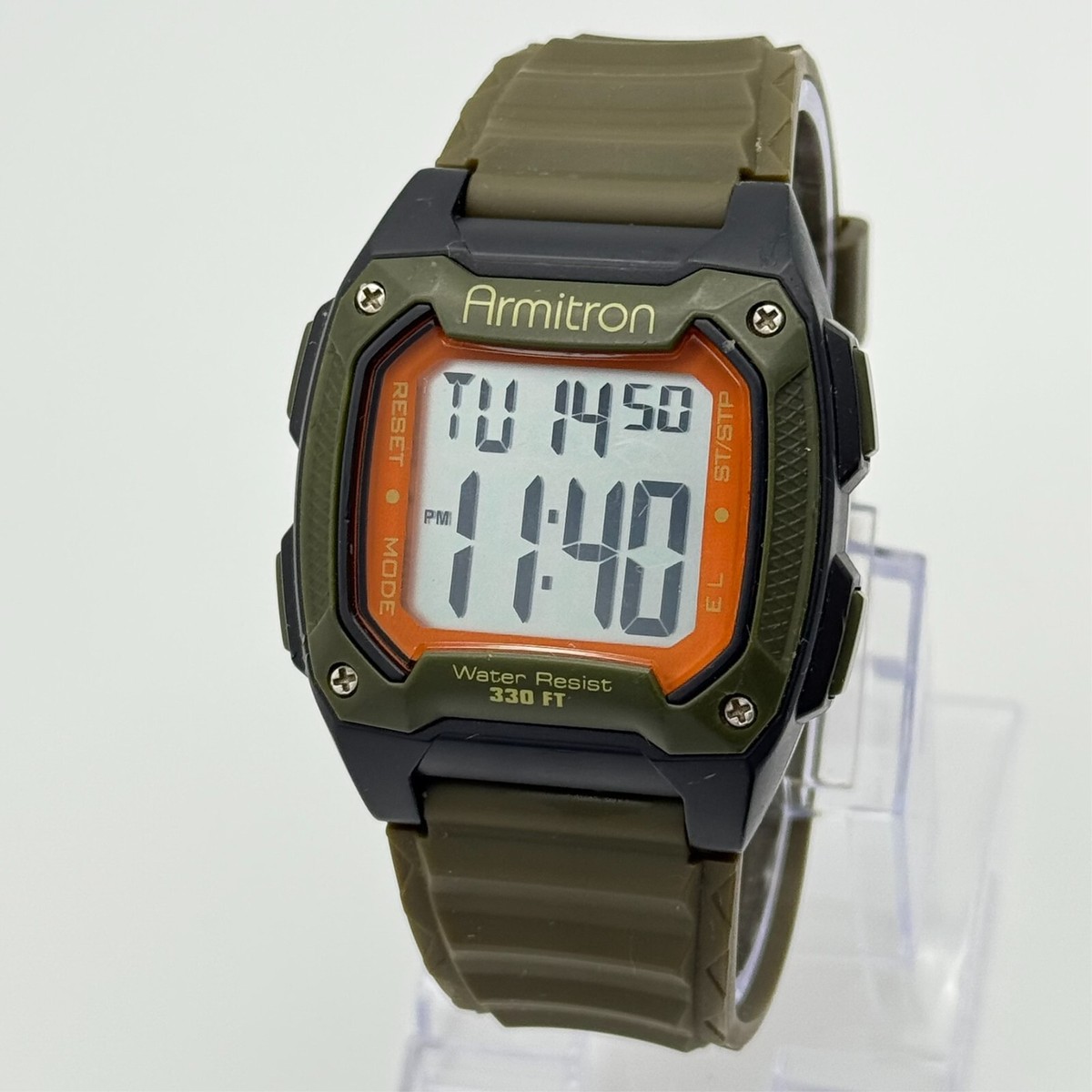 Men's ARMITRON Black Chronograph Digital Pro Sport Watch 47mm