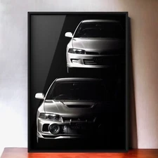 90's Mitsubishi Lancer Evolution Ⅳ Ad Poster mk4 E-CN9A OEM Carisma GT 4G63