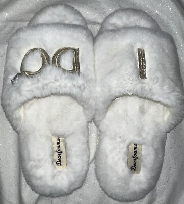 Women s Dearfoam I Do Bride Slippers-Worn Once-Size 7-8