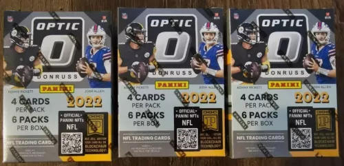 🔥2022 Donruss Optic Football Blaster Box Lot of 3 Purdy?🔥