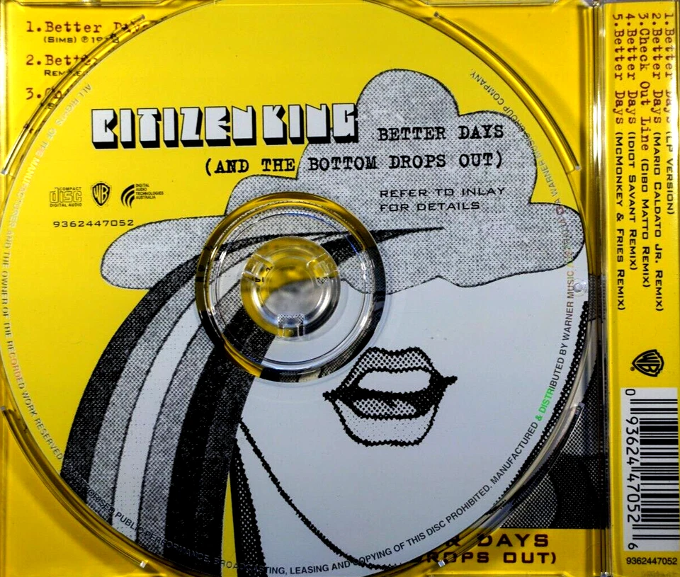 Citizen King - Better Days... And The Bottom Drops out - CD, VG - Image 2 of 2
