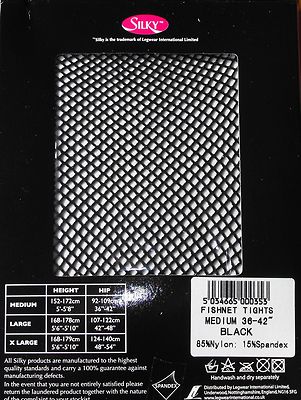4 X MultiPack Silky Scarlet Black Fishnet Tights - Net Tights Fancy Dress Sexy