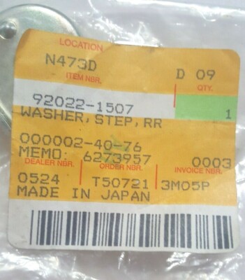 【mdwpjページ】 Kawasaki ZX,ZG,ZR, ZL NOS Rear Step Washer 92022-1507 (11013) | eBay