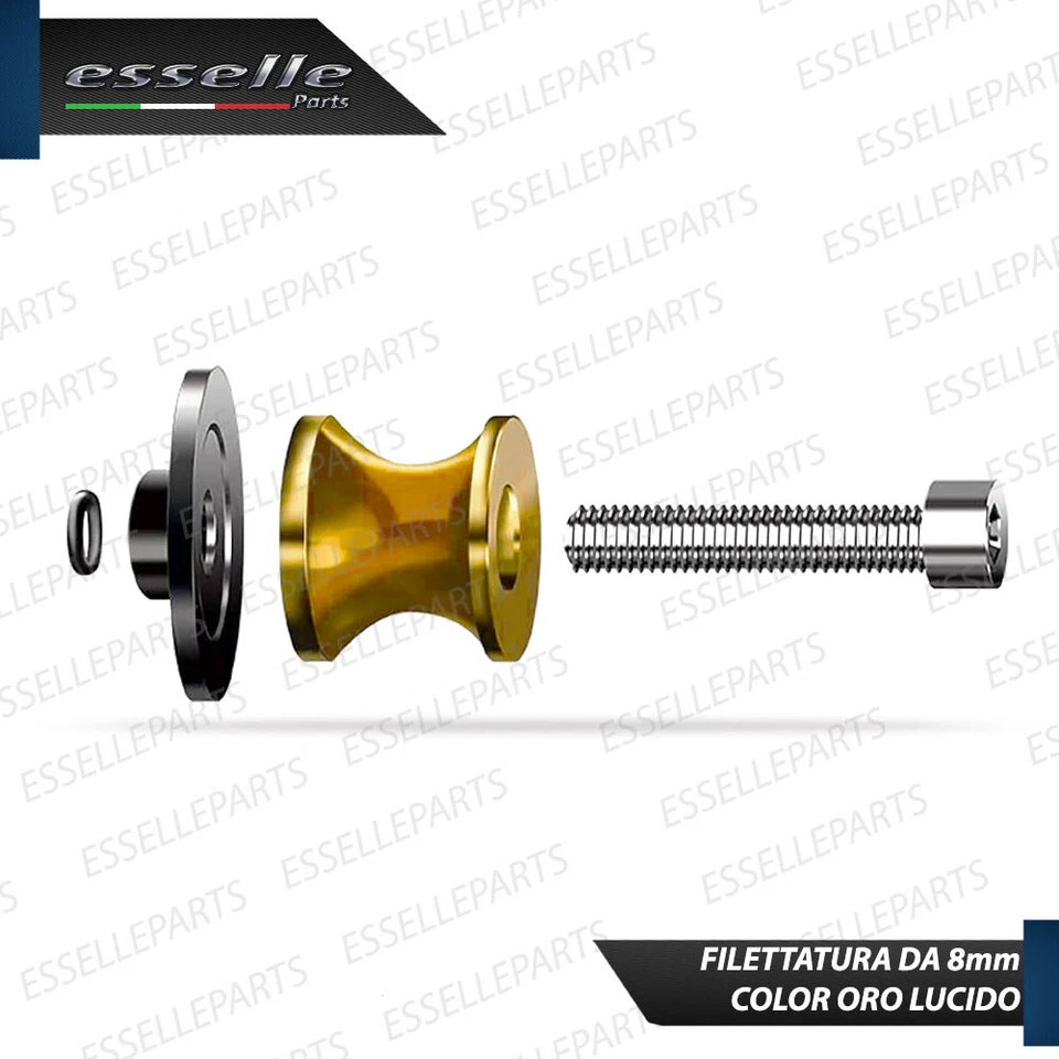 SET 2 NOTTOLINI PROTEZIONE FORCELLA IN ACCIAIO COLOR ORO PER KAWASAKI Z650 2020 - Immagine 4 di 4
