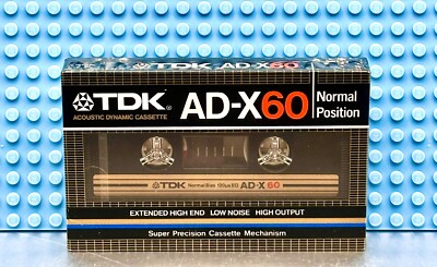 TDK  AD-X  60   TYPE I  1982  JAPAN  BLANK CASSETTE TAPE (1) (SEALED)