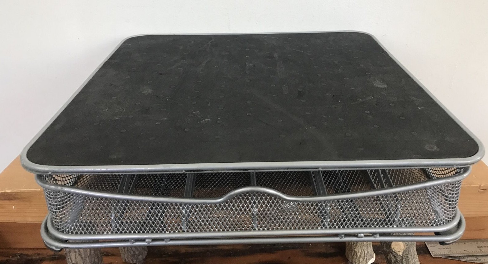 Silver Gray Mesh Metal File Organizer for Office Desk Storage-image