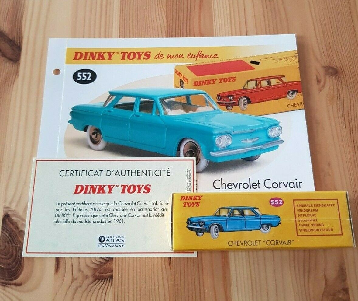 Chevrolet Corvair 1960 Dinky Toys 552 Voiture Miniature Bleue Atlas
