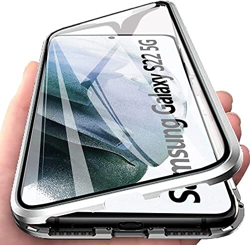 LIUKM Cover per Samsung Galaxy S22 5G Adsorbimento Magnetico Custodia 360 (T8A)