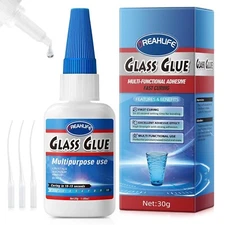 Super Glue for Glass Repair, 30g Super Instant Glass Glue, Clear Adhesive Glue f