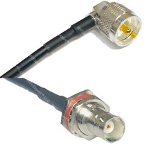 RFC240 UHF Male Angle to BNC FEMALE BIG BULKHEAD Coax RF Cable USA-Ship Lot