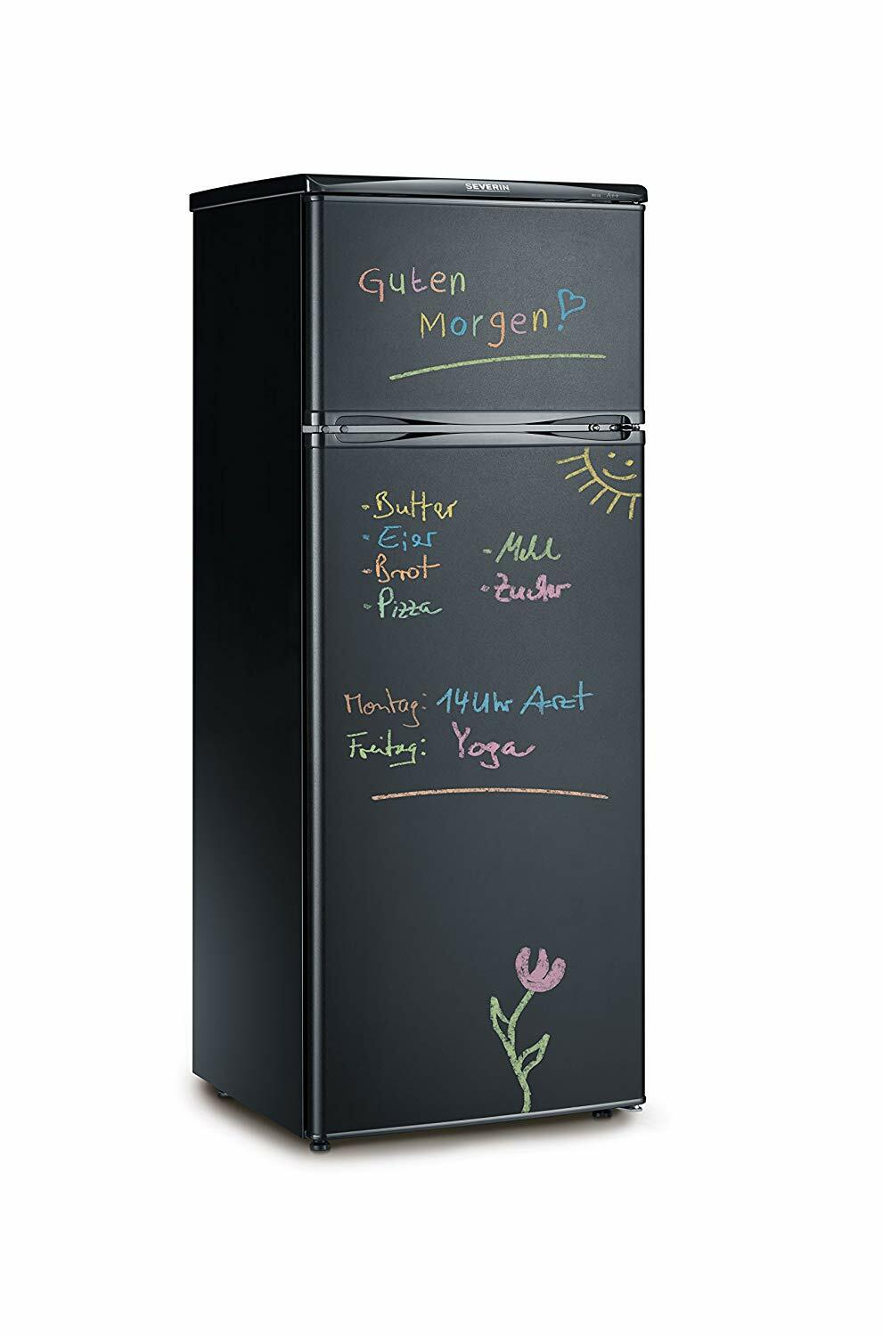 FRIGORIFERO DOPPIA PORTA 144x56 SEVERIN KS 9950 NERO LAVAGNA SCRIVIMI cl.E (A++)