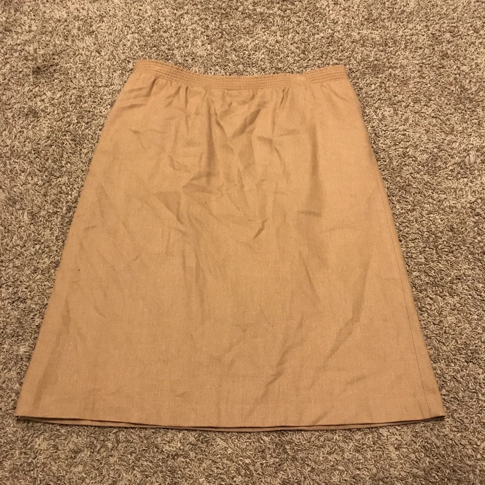 Falda informal Summit Sportwear para mujer mezcla de lana tostada bolsillos talla XL vintage A25 Foto 4 de 4