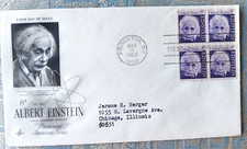 PHYSICIST ALBERT EINSTEIN E=MC2 SCARCE PRINCETON 1966 ARTCRAFT CACHET  BLOCK FDC