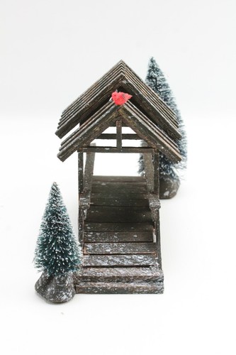 Lemax Wooden Bridge With Trees 2001 Village Collection - Picture 4 of 12