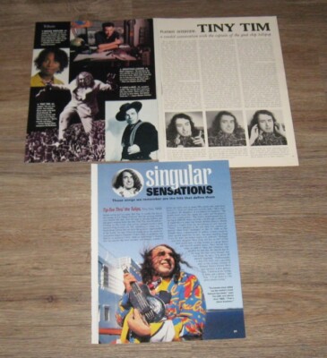 Tiny Tim original FULL PAGED magazine clippings pages PHOTO article