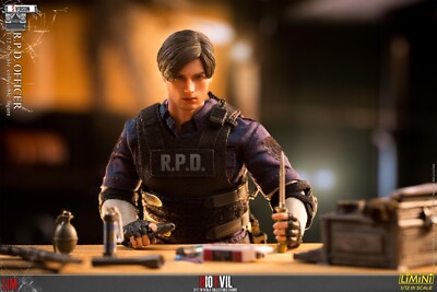 In Stock LIMTOYS 1/12 Zombie Killer RPD Officer Leon Male Action