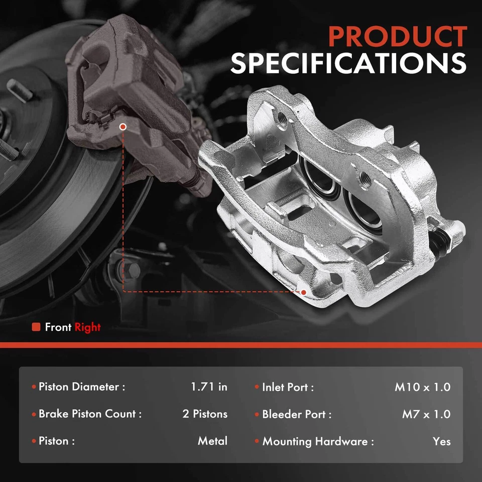 Pinza de freno delantera derecha derecha derecha con soporte para Infiniti QX4 98-03 Nissan Pathfinder Foto 2 de 4