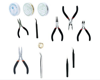 Konvolut Schmuckherstellung Halskette Reparatur Werkzeug Set Basteln Drahtzange Set DIY