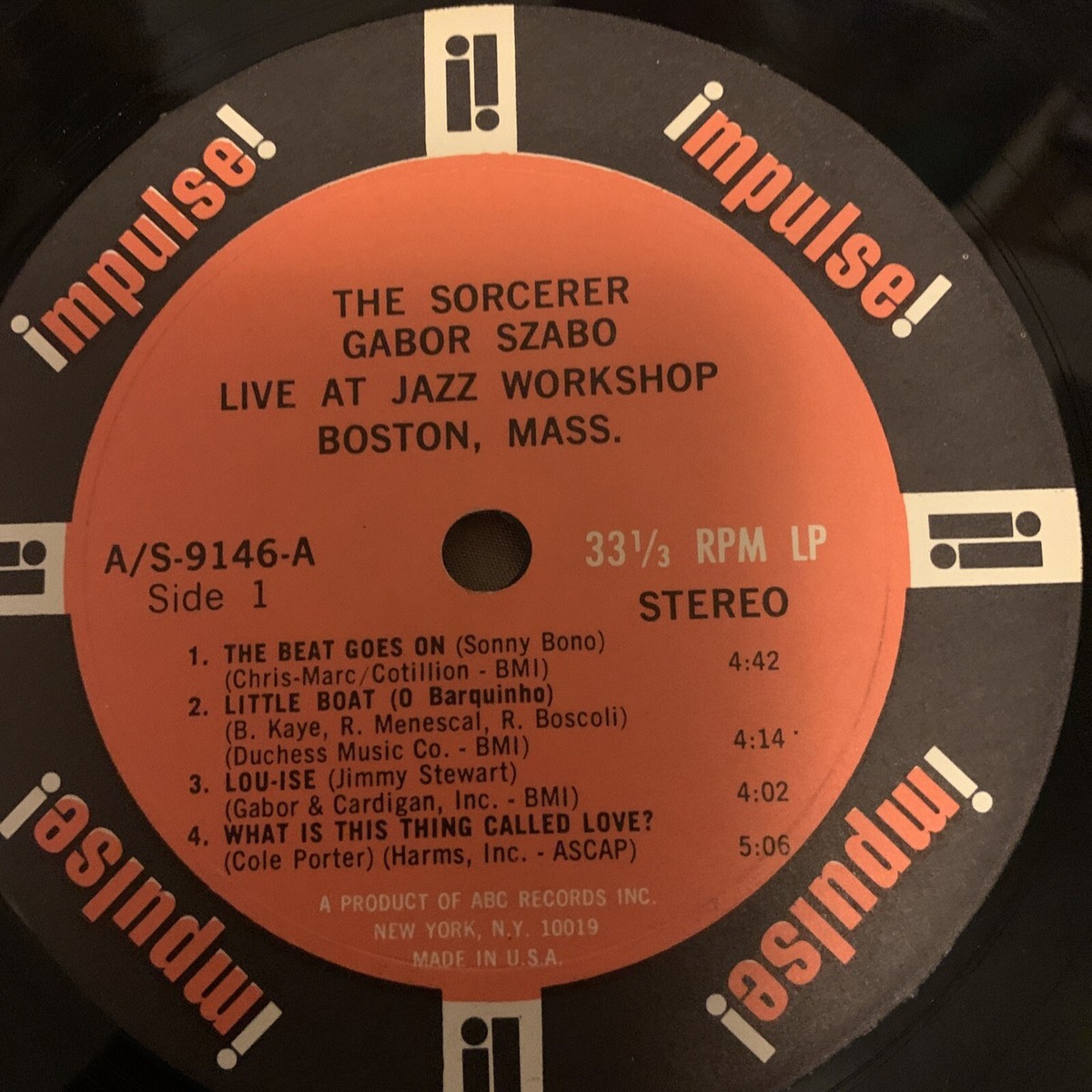 GABOR SZABO: THE SORCERER Vinyl LP 1967 Impulse Records (A