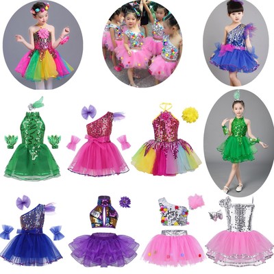 Girls Ballet Dance Dress  Ballerina Leotard Tutu Skirt Outfits Dancewear Costume