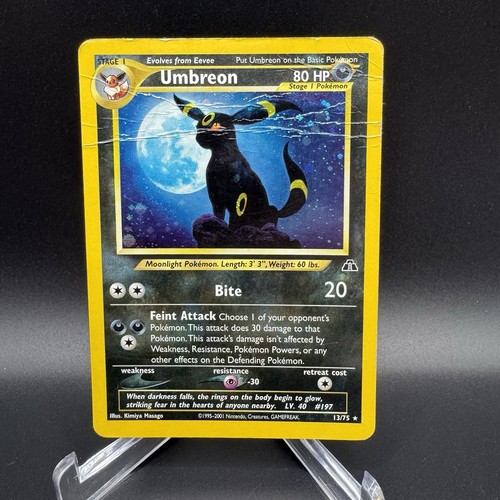 Pokemon TCG 2001 Umbreon 13/75 Holo Rare Neo Discovery Unlimited Holo - DMG ⚡️