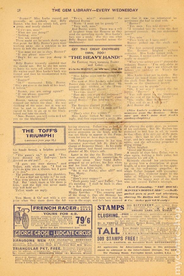 Gem UK Magazine #1521 FN- 5.5 1937