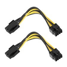 Hochwertiges 6-zu-8-Pin PCIe Adapterkabel 22 cm - Flexible PVC Ummantelung
