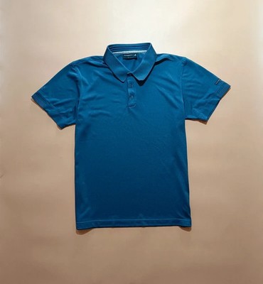Porsche Design x Adidas Blue Performance Polo Shirt Short Sleeve Mens Medium M