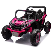 24V 2-Seat Kids Ride-On UTV w/ Remote, 4-Wheel Suspension, Music & Lights